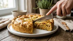 Snabb kål- och kycklingpaj: En rejäl middag utan knådning